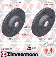 Zimmermann 100.3317.53 - Brzdový kotúč -