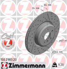 Zimmermann 150.2983.20 - Brzdový kotúč -
