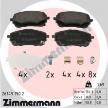 Zimmermann 26149.190.2 - Brzdové platničky -