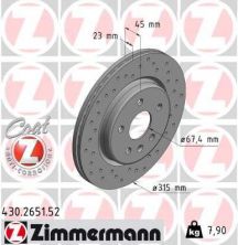 Zimmermann 430.2651.52 - Brzdový kotúč -