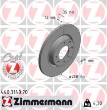 Zimmermann 440.3140.20 - Brzdový kotúč -