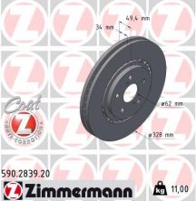 Zimmermann 590.2839.20 - Brzdový kotúč -