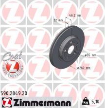 Zimmermann 590.2849.20 - Brzdový kotúč -