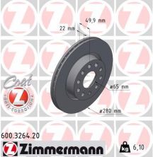 Zimmermann 600.3264.20 - Brzdový kotúč -