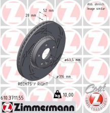 Zimmermann 610.3711.55 - Brzdový kotúč -
