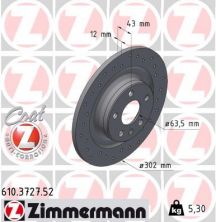 Zimmermann 610.3727.52 - Brzdový kotúč -