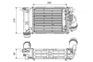 Valeo 818319 - Chladič plniaceho vzduchu -