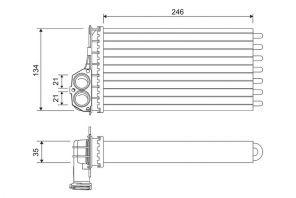 Valeo 811565 - Výmenník tepla vnútorného kúrenia -