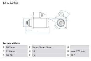 Bosch 0 986 021 870 - Štartér
