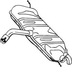 Bosal 233-453 - Zadný tlmič -
