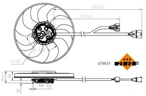 NRF 470033 - Ventilátor motora -
