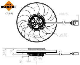 NRF 470034 - Ventilátor motora -