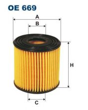 Filtron OE 669 - Olejový filter -