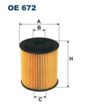 Filtron OE 672 - Olejový filter -
