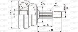 Open Parts CVJ5008.10 - Homokinetický kĺb