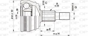 Open Parts CVJ5235.10 - Homokinetický kĺb