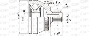 Open Parts CVJ5261.10 - Homokinetický kĺb