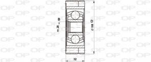 Open Parts CVJ5422.20 - Homokinetický kĺb -