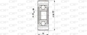 Open Parts CVJ5401.20 - Homokinetický kĺb