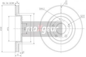 Maxgear 19-2323 - Brzdový kotúč -
