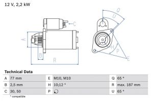 Bosch 0 986 022 720 - Štartér