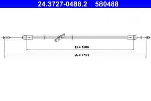 ATE 24.3727-0488.2 - Brzdové lano -