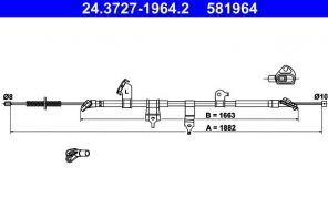 ATE 24.3727-1964.2 - Brzdové lano -