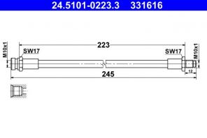 ATE 24.5101-0223.3 - Brzdová hadica -