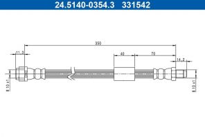 ATE 24.5140-0354.3 - Brzdová hadica -