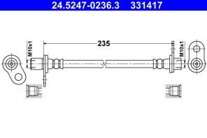 ATE 24.5247-0236.3 - Brzdová hadica -