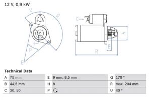 Bosch 0 986 023 520 - Štartér