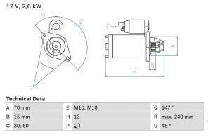 Bosch 0 986 024 530 - Štartér