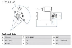 Bosch 0 986 024 820 - Štartér