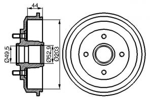 Bosch 0 986 477 102 - Brzdový bubon -