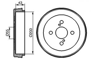 Bosch 0 986 477 138 - Brzdový bubon -