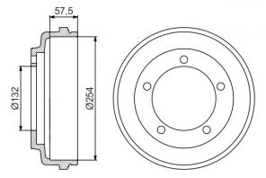 Bosch 0 986 477 204 - Brzdový bubon -