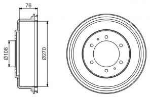 Bosch 0 986 477 233 - Brzdový bubon -