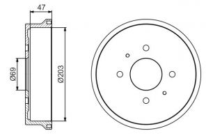 Bosch 0 986 477 235 - Brzdový bubon -
