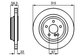 Bosch 0 986 478 966 - Brzdový kotúč -