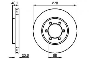 Bosch 0 986 478 967 - Brzdový kotúč -