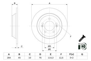 Bosch 0 986 479 G28 - Brzdový kotúč -