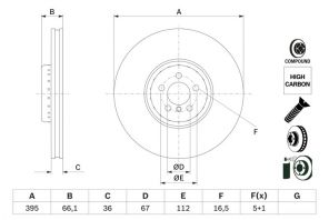 Bosch 0 986 479 H12 - Brzdový kotúč -