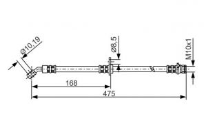 Bosch 1 987 481 326 - Brzdová hadica
