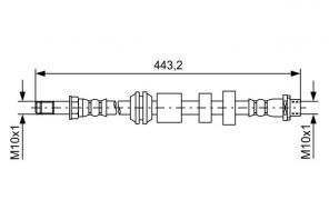Bosch 1 987 481 740 - Brzdová hadica