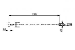 Bosch 1 987 482 292 - Brzdové lano -