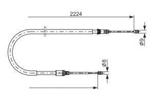 Bosch 1 987 482 303 - Brzdové lano -