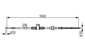 Bosch 1 987 482 519 - Brzdové lano -