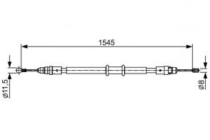 Bosch 1 987 482 551 - Brzdové lano -