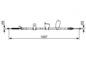 Bosch 1 987 482 627 - Brzdové lano -