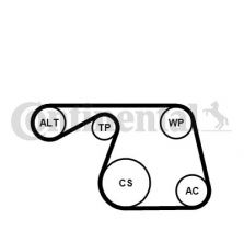 Contitech 6PK1310K1 - Sada klinového rebrovaného remeňa -